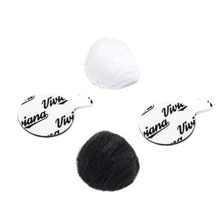 Viviana "Fur For Lav" round shape, black color